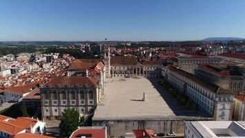 cidade do Coimbra Portugal aéreo Visão video