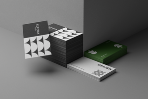 Minimalist business card mockup and fully editable object psd