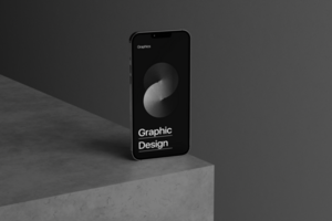 Phone mockup set on modern background and realistic scene psd