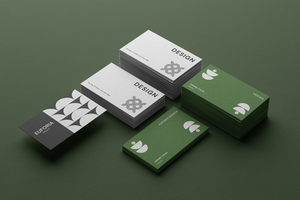 Minimalist business card mockup with editable object psd