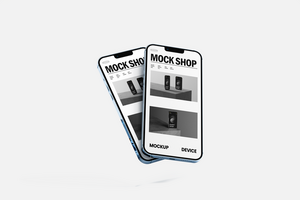 3d smartphone mockup met schaduw en minimaal achtergrond psd