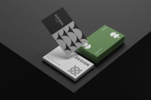 Natural business card mockup and fully editable psd