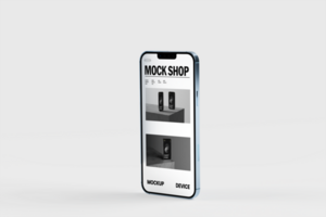 3d smartphone mockup with shadow and minimal background psd