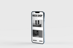 3d smartphone mockup met schaduw en minimaal achtergrond psd