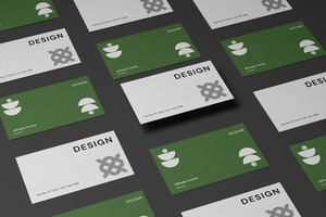 Minimalist business card mockup with editable object psd