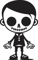 Animated Skeletal Companion Full Body Charming Bone Arrangement Cute vector