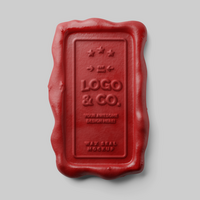 realista redondeado rectángulo auténtico tradicional especial clásico Clásico lujo retro correo postal sobre documento certificado rojo cera sello sello Bosquejo diseño modelo psd