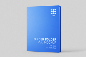 hardcover office corporate binder folder notebook branding collateral editable realistic mockup design template psd