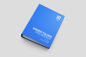 hardcover office corporate binder folder notebook branding collateral editable realistic mockup design template psd