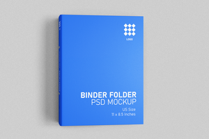 hardcover office corporate binder folder notebook branding collateral editable realistic mockup design template psd