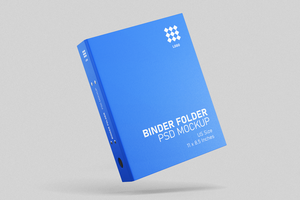 hardcover office corporate binder folder notebook branding collateral editable realistic mockup design template psd