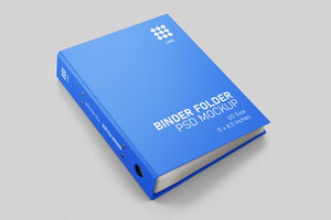hardcover office corporate binder folder notebook branding collateral editable realistic mockup design template psd