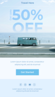 Summer Sale Travel Email Template psd