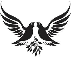 Wings of Unity of a Dove Pair Eternal Serenity Dove Pair Element vector