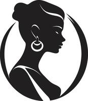Effortless Beauty of Womans Face for Fashion Divine Charm Womans Face Emblem for Beauty vector