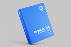 hardcover office corporate binder folder notebook branding collateral editable realistic mockup design template psd