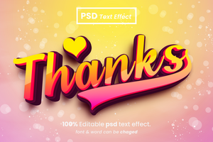 Glossy 3D Editable Text Effect psd