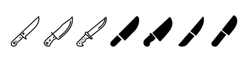 cuchillo icono o cuchillo icono conjunto vector