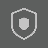 Shield Icon Gray Shield Virus Spam Guard Logotype vector