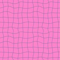 Y2K seamless pattern. Distorted grid retro background. Hand drawn illustration for paper, textile, wallpaper. vector