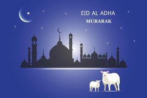 Eid al Adha Mubarak islamic festival web banner template vector