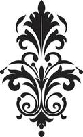 Filigree Opulence Vintage Victorian Splendor Black Filigree Emblem vector