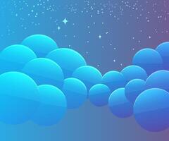 dreamy bubble fantasy clouds vector