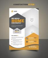 Construction Flyer Design Template vector