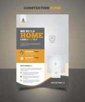 Construction Flyer Design Template vector