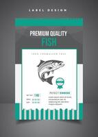 Fish Label Design Fish Packaging Design vector