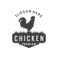Chicken Logo, For Roast Chicken Restaurant, Farm , Simple Minimalist Design For Restaurant Food Business vector