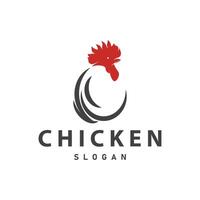 Chicken Logo, For Roast Chicken Restaurant, Farm , Simple Minimalist Design For Restaurant Food Business vector