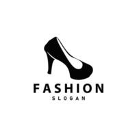 Women shoes logo illustration design business style fashion trend ladies high heels vector