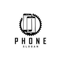 Smart phone logo design modern telephone communication technology tool for business brand symbol vector