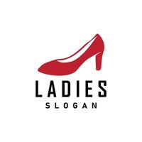 mujer Zapatos logo ilustración diseño negocio estilo Moda tendencia señoras alto tacones vector