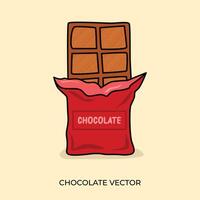 chocolate bar de colores con medio envolver vector