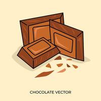 chocolate bar colored in stacked pieces vector
