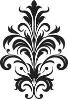 Elegant Artistry Black Victorian Elegance Filigree Emblem vector