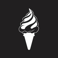 Sweet Whirls Black Cone Frosty Delight Ice Cream Cone vector