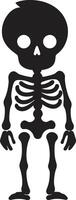 Cheerful Skeletal Embrace Black Enchanting Bone Formation Full Body vector