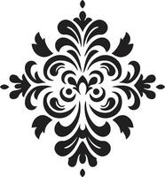 Intricate Style Black Ornament Minimalistic Elegance Element vector