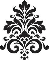 Filigree Opulence Black Victorian Essence Vintage Filigree Emblem vector