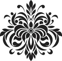 Elegant Detailing Element Ornate Simplicity Black Decorative vector