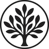 Organic Essence Ivy Oak Logo Icon Lush Canopy Iconic Ivy Oak Mark vector
