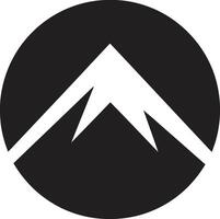Elevated Grandeur Mountain Icon Crested Zenith Mountain Symbol vector