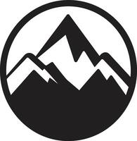 Awe Inspiring Altitude Mountain Logo Icon Natures Pinnacle Iconic Mountain Mark vector