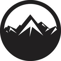 Peak Panorama Iconic Mountain Image Alpine Majesty Mountain Icon vector
