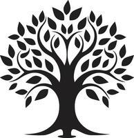 Botanical Serenity Tree Symbol Design Natures Sentinel Iconic Tree Illustration vector