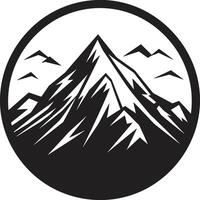 Rugged Splendor Iconic Mountain Image Serene Summit Mountain Symbol vector