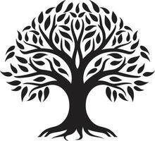 eterno crecimiento árbol icono bosque armonía árbol icono símbolo vector